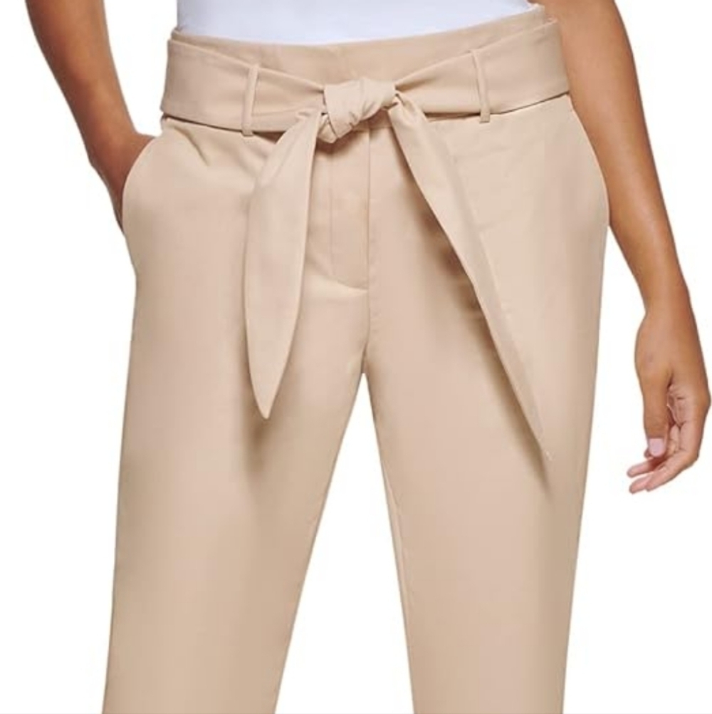 DKNY Women's High Waisted Tie Suit Pants Size 16